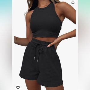 Amazon black 2 piece sweat set